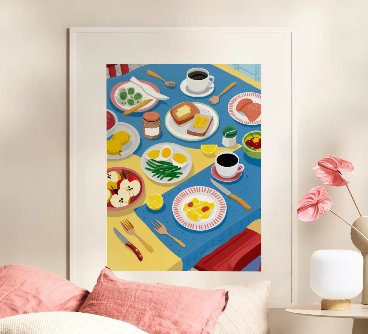 Colazione abbondante poster con telaio in plastica da Peak Delusion