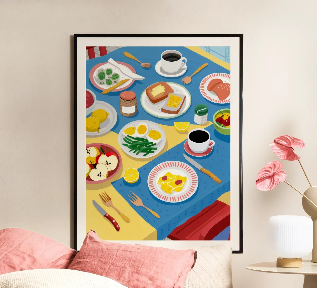 Colazione abbondante poster con telaio in plastica da Peak Delusion