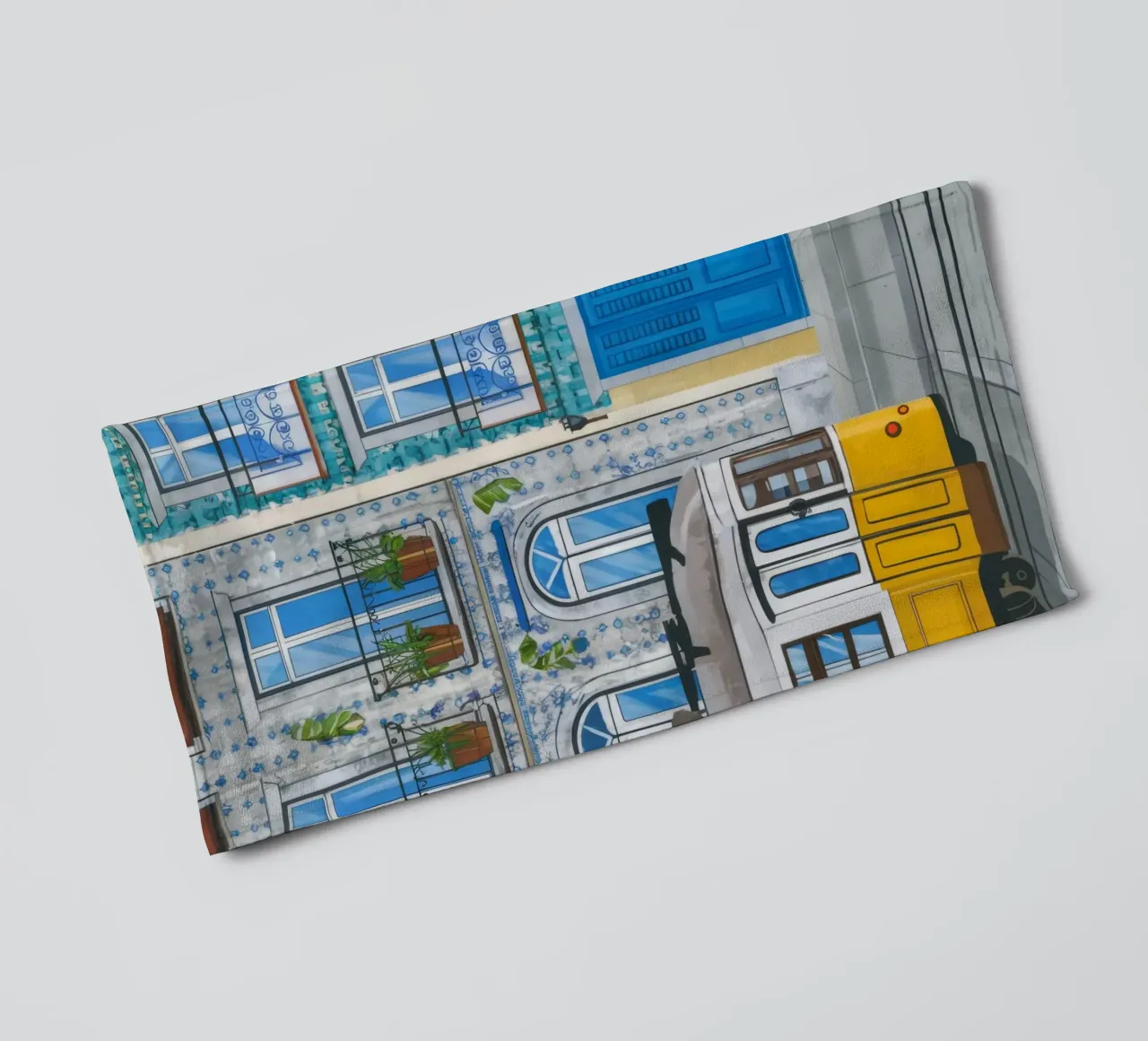 Lisbon Tram Balcony towel by Muse Artworks