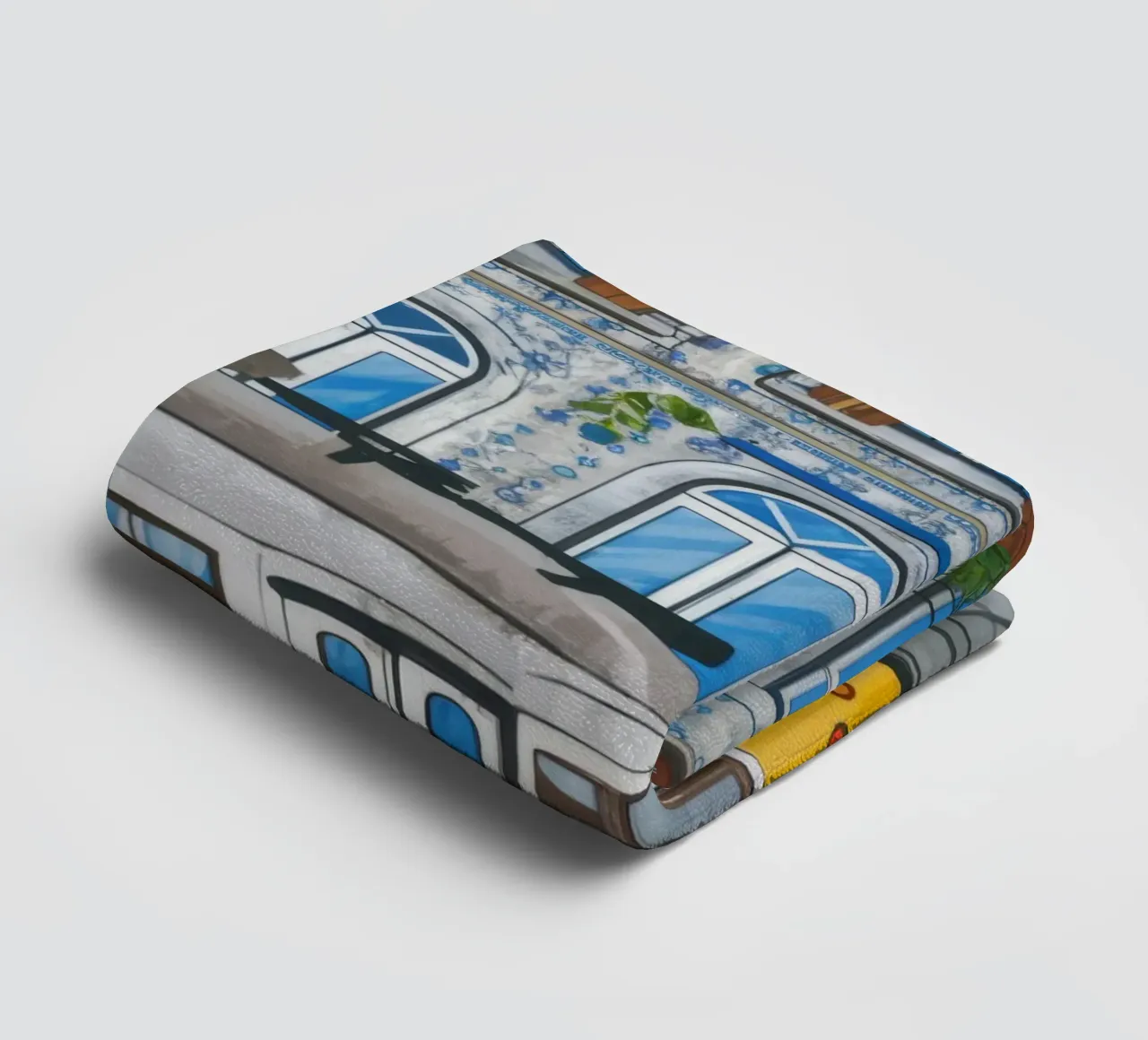 Lisbon Tram Balcony towel by Muse Artworks