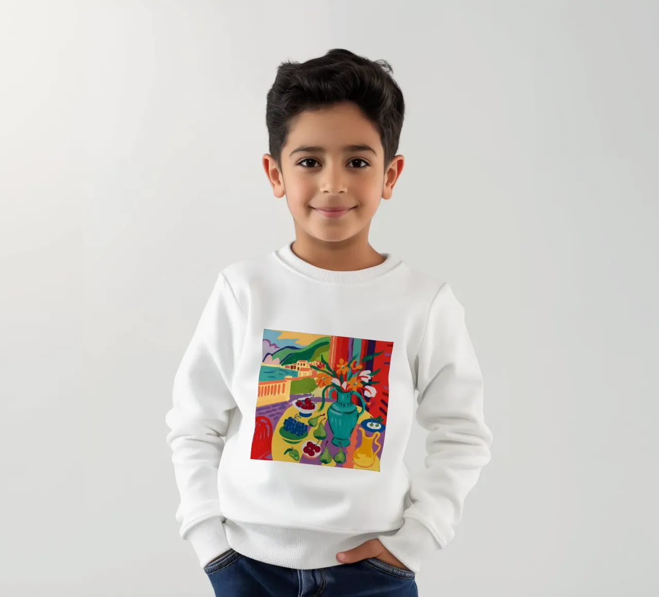 Bacche di brocca turchese felpa bambino da Stone Decade