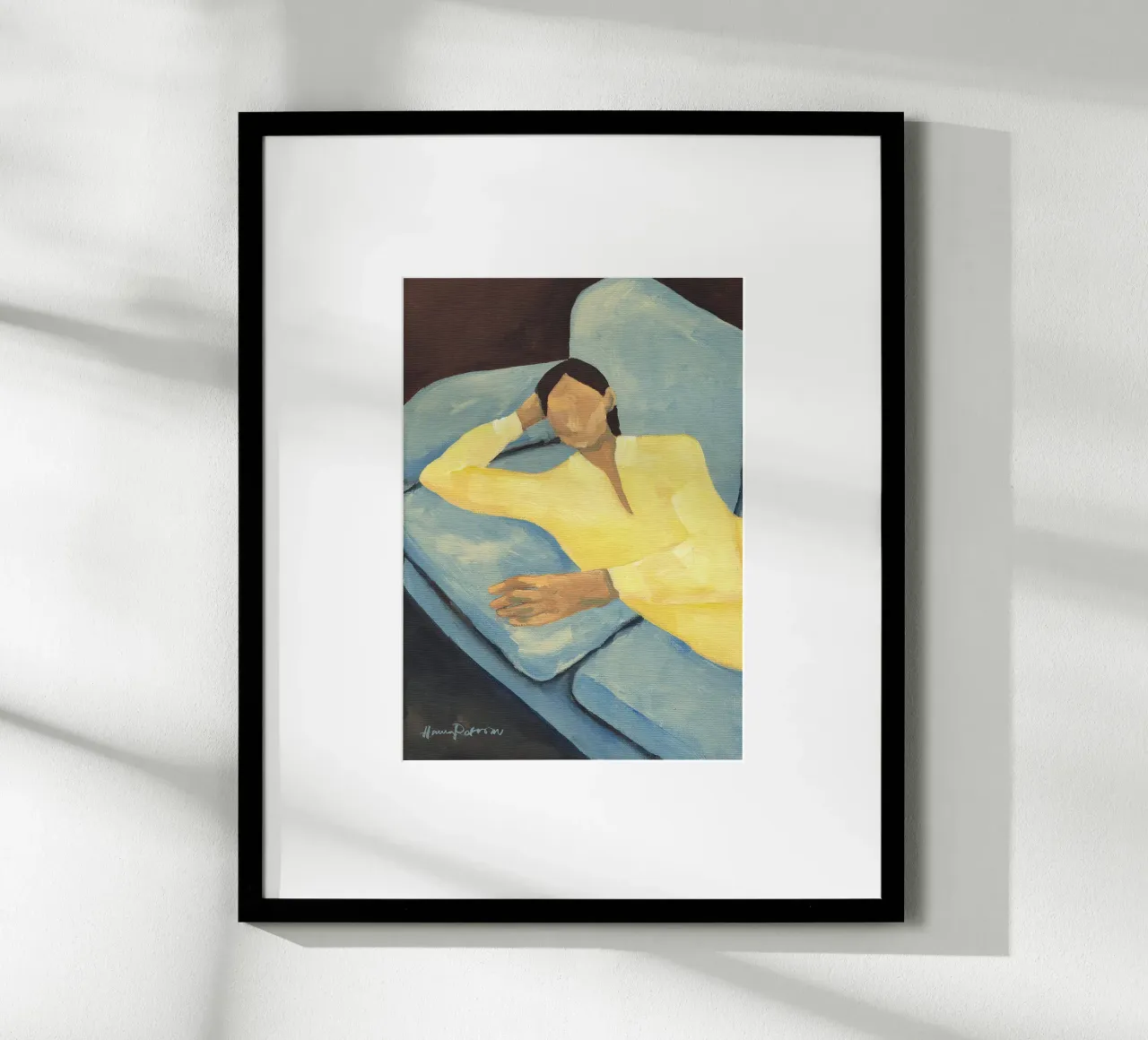 Divano blu Hanna Peterson poster da Davidprint