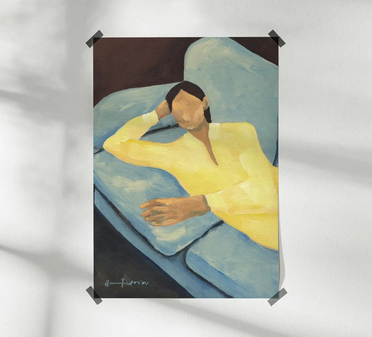 Divano blu Hanna Peterson poster da Davidprint