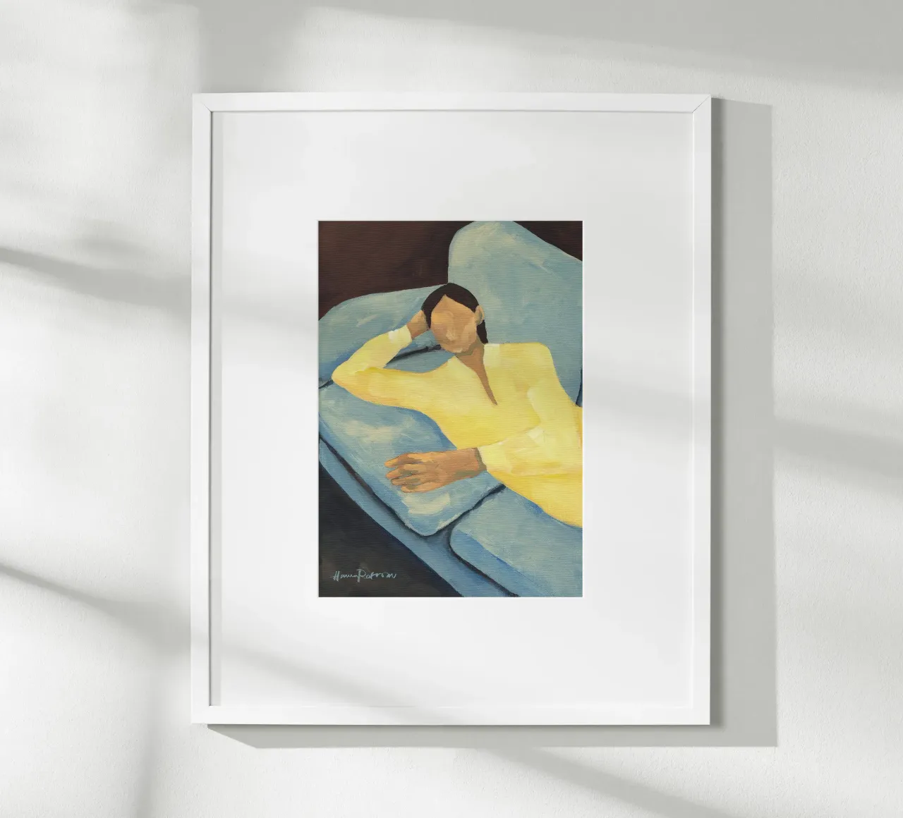 Divano blu Hanna Peterson poster da Davidprint