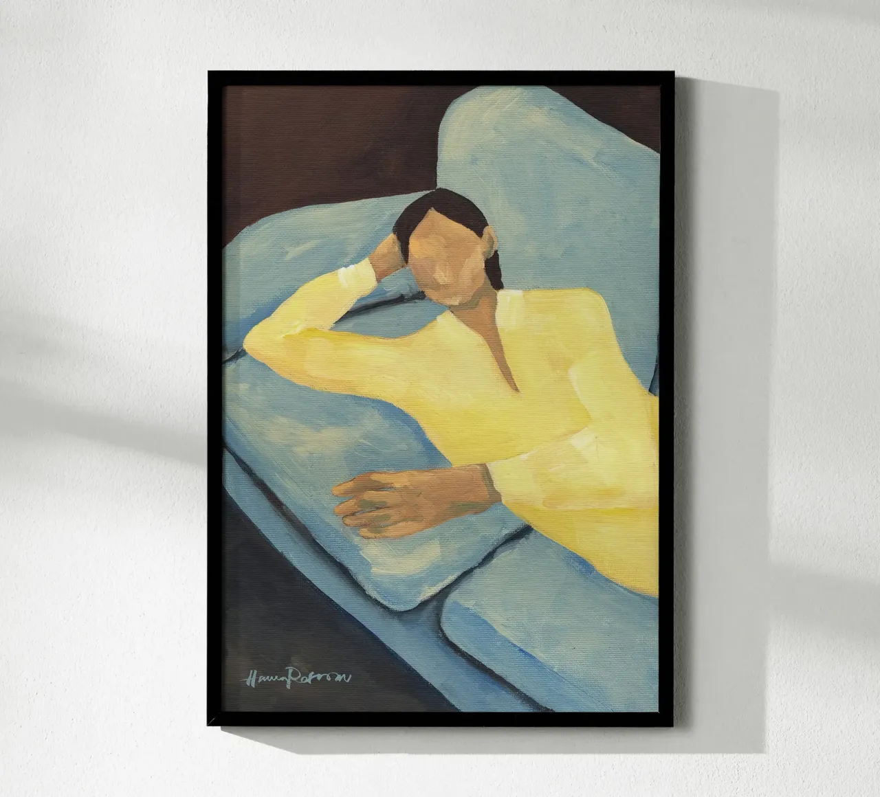 Divano blu Hanna Peterson poster da Davidprint