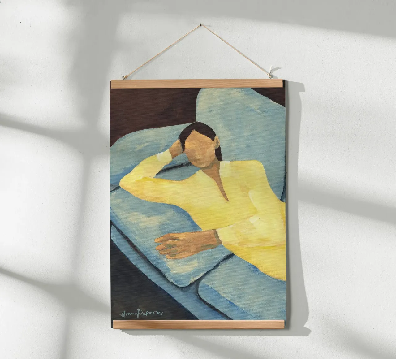 Divano blu Hanna Peterson poster da Davidprint