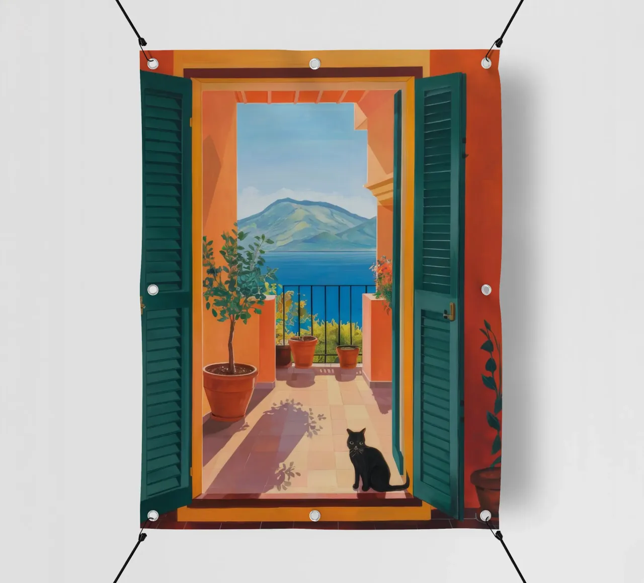 Shuttered Window Cat pvc cover by FadeAura