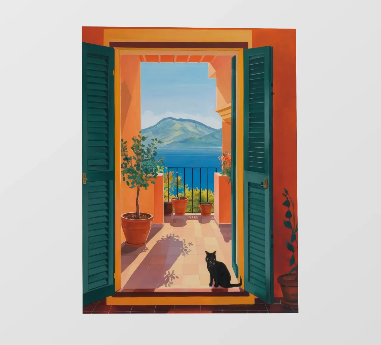 Shuttered Window Cat pvc cover by FadeAura