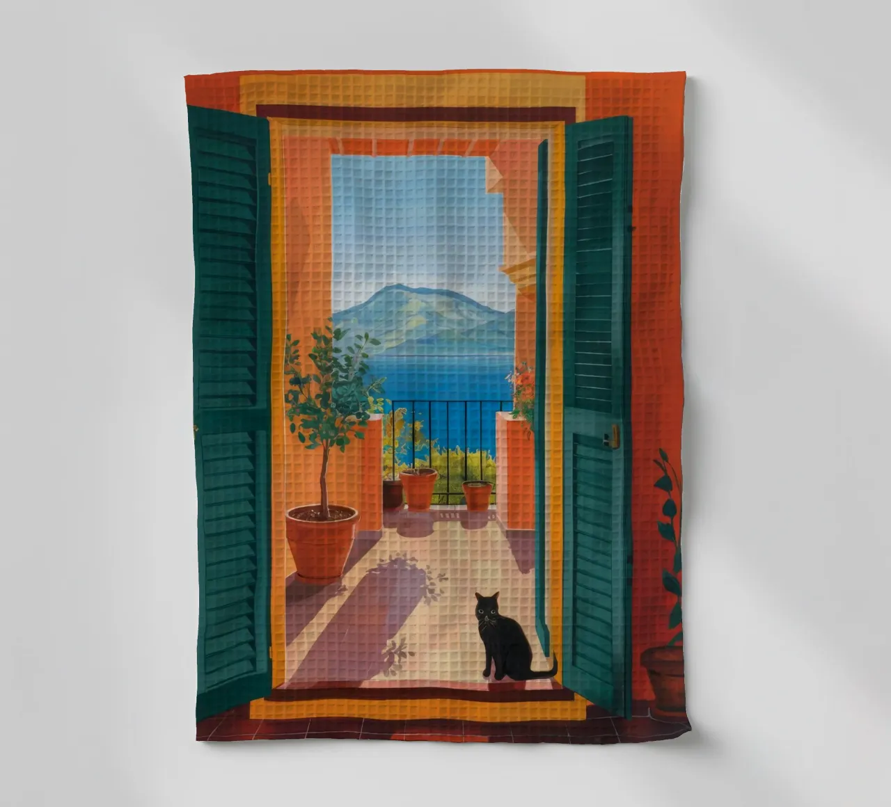 Chat de la fenêtre à volets torchon de FadeAura