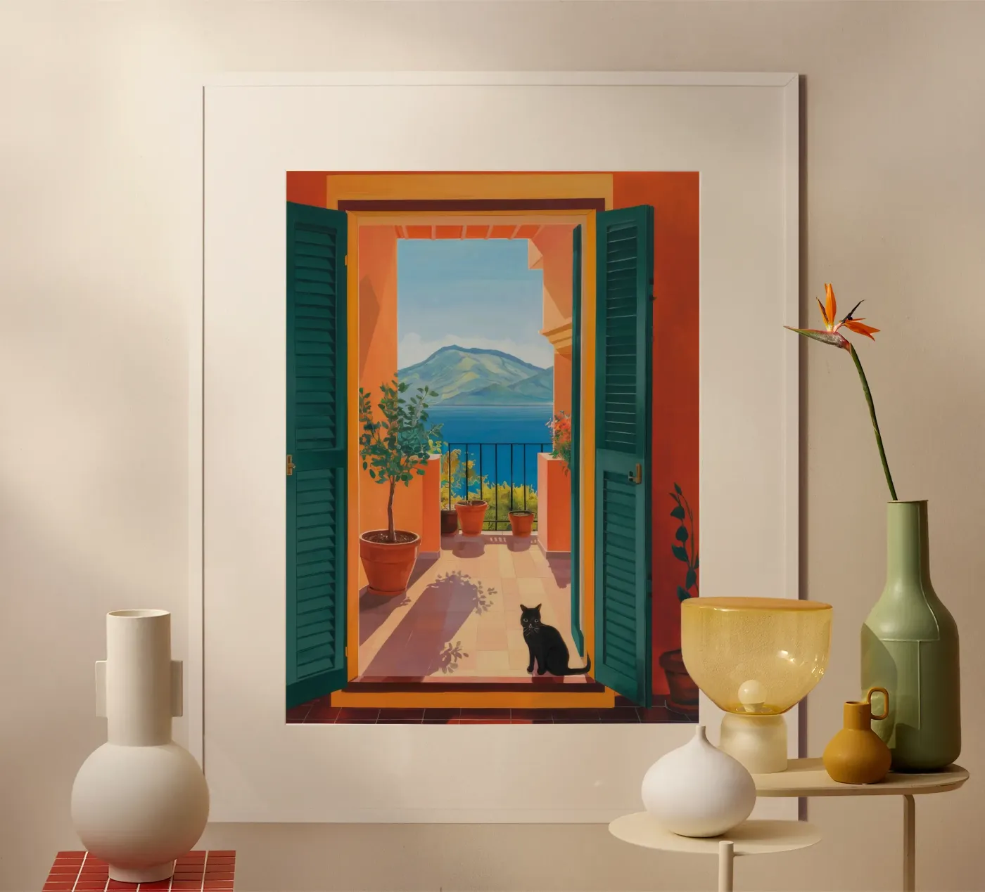 Shuttered Window Cat poster by FadeAura