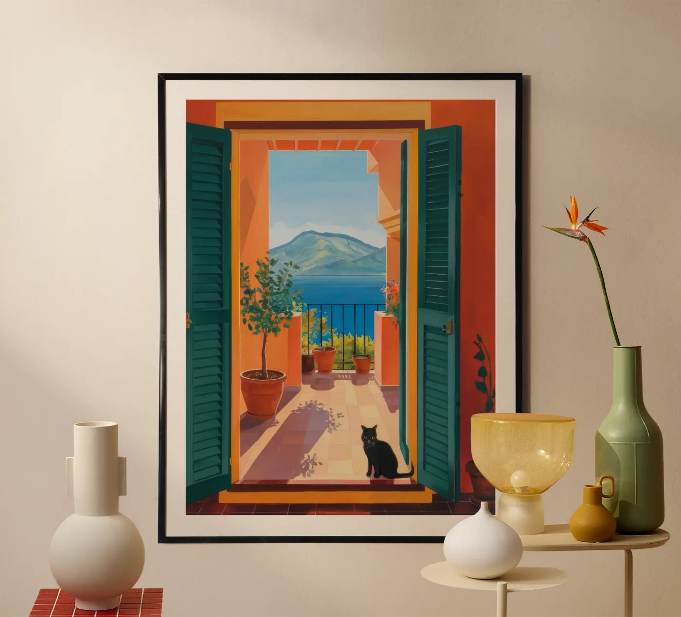 Shuttered Window Cat poster by FadeAura