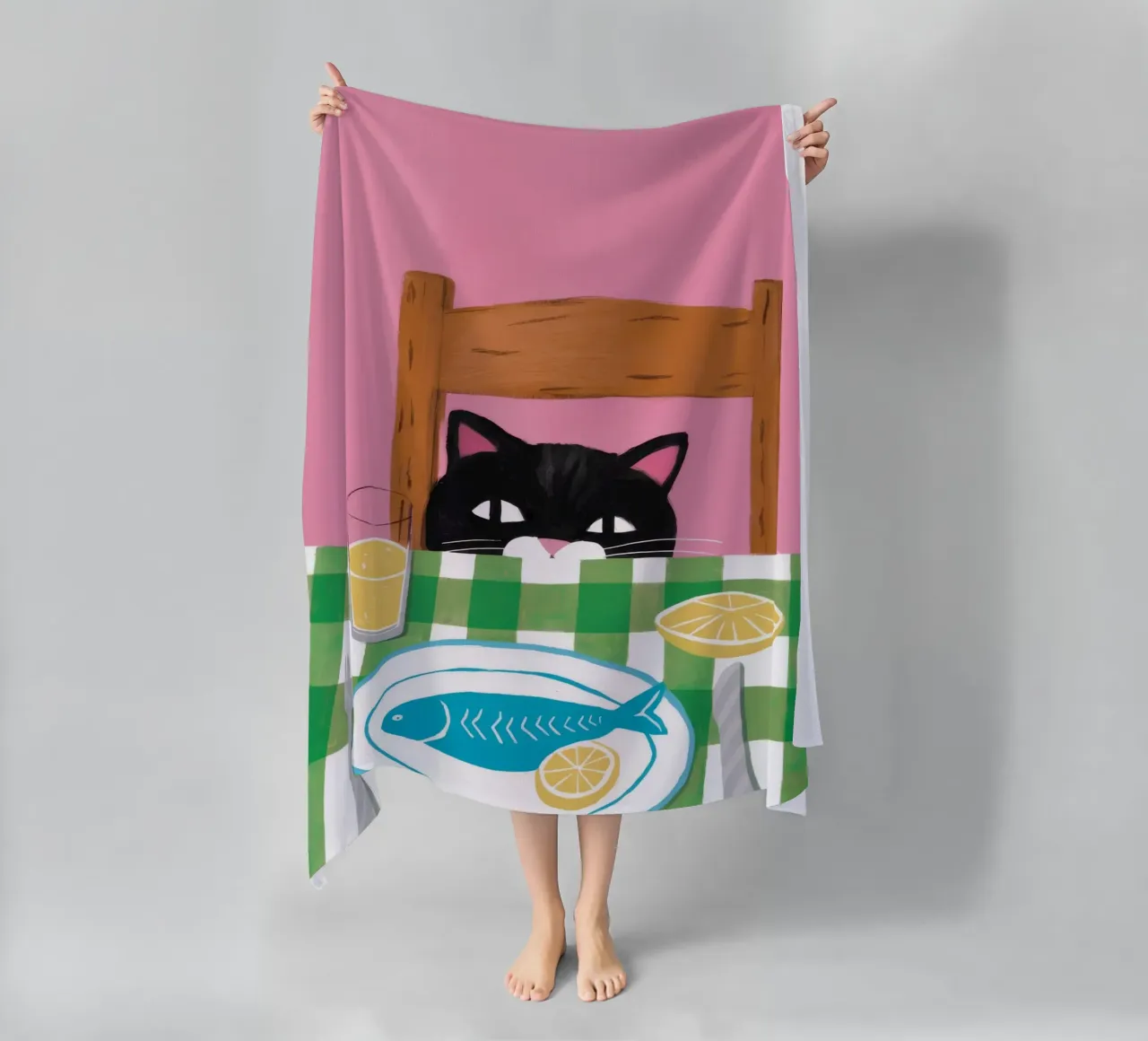 Mangime per pesci felini telo mare da Muse Artworks
