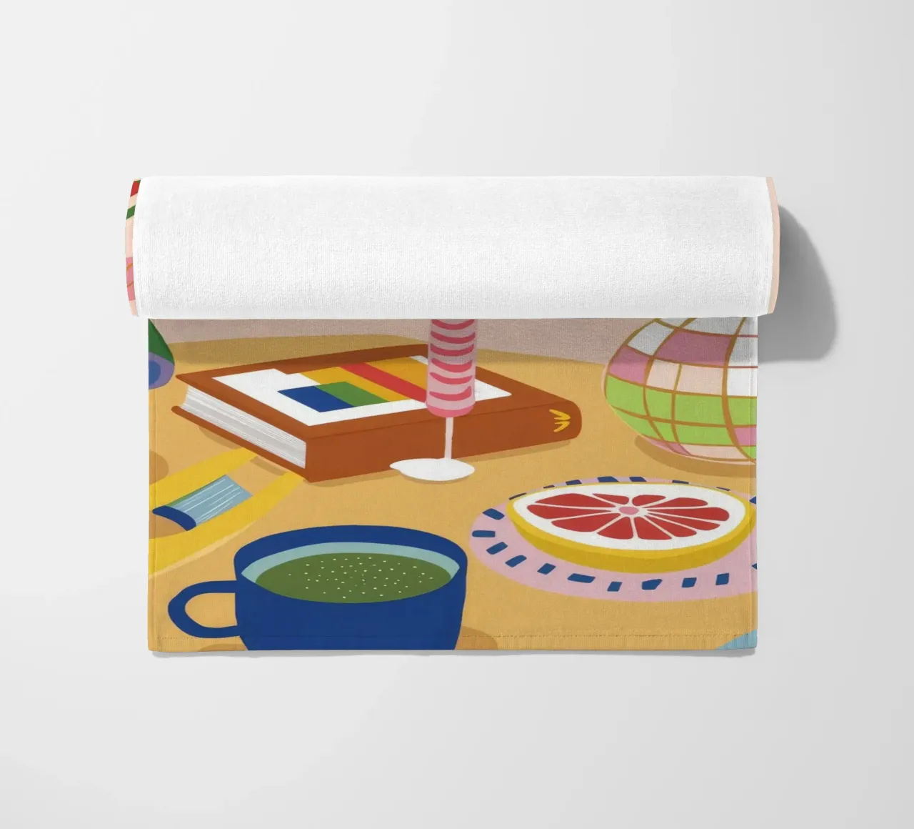 Retro Disco Stillness beach towel by Peak Delusion
