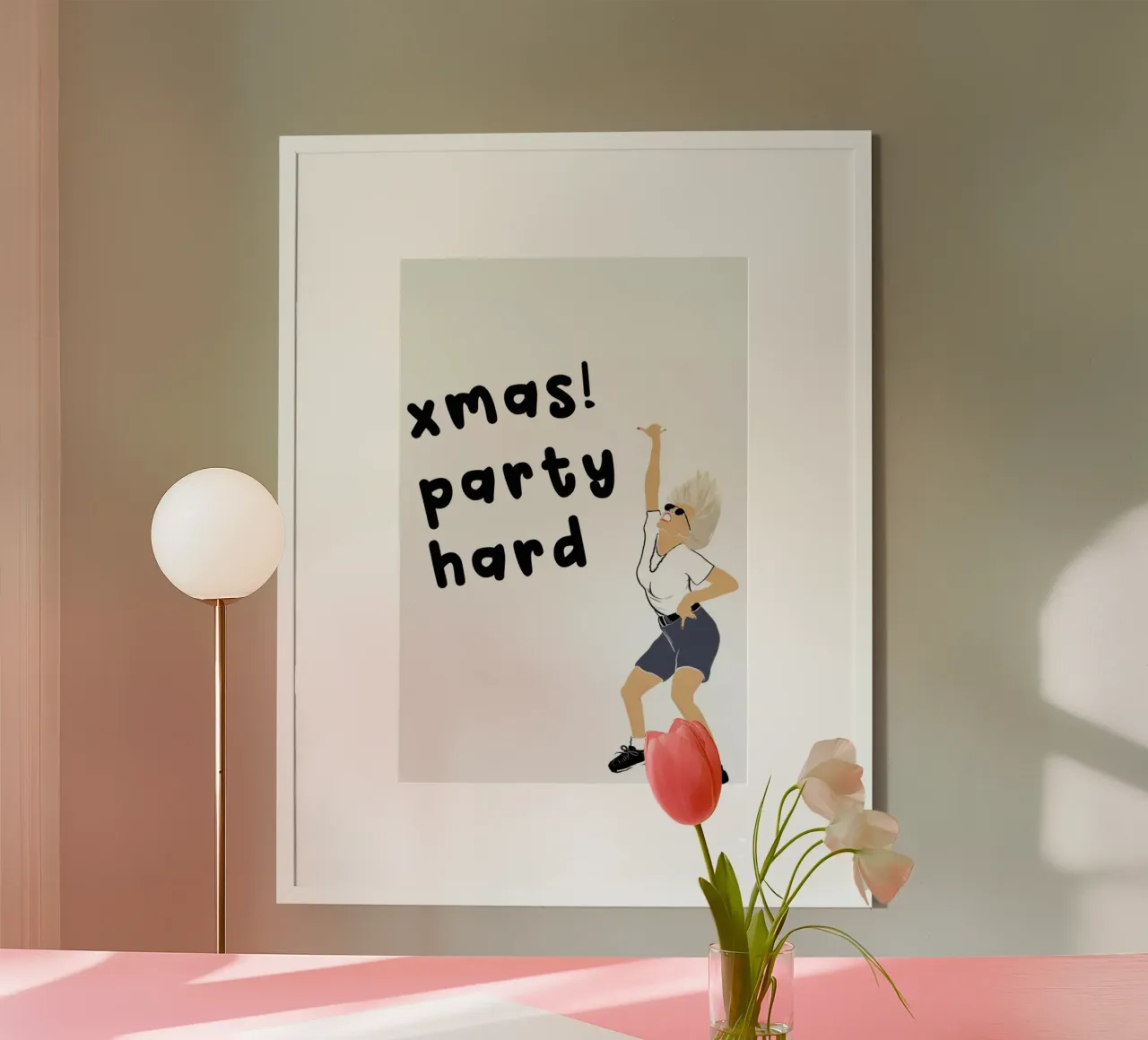 Party poster con telaio in alluminio da XOXO Arte