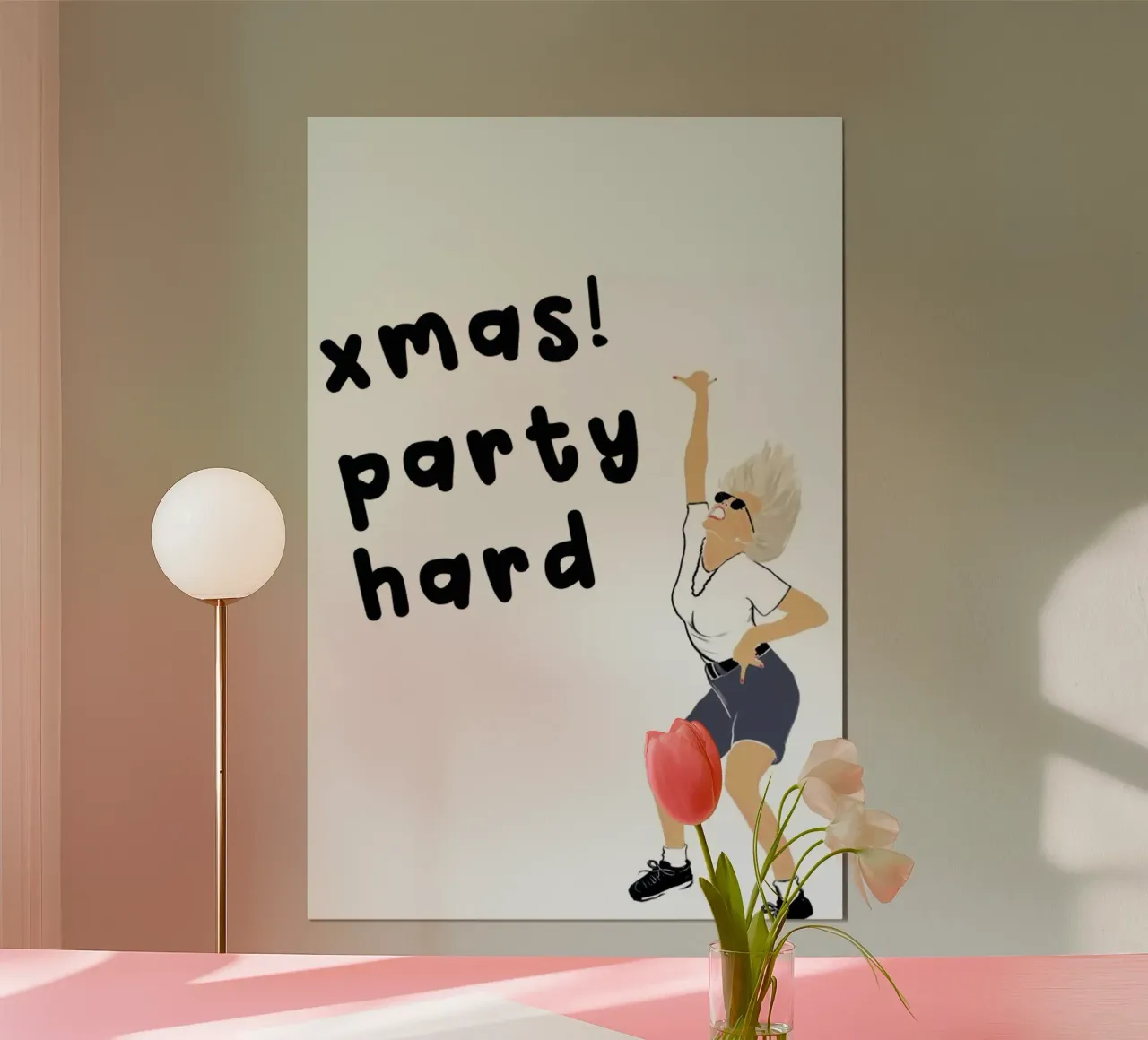 Party poster con telaio in alluminio da XOXO Arte