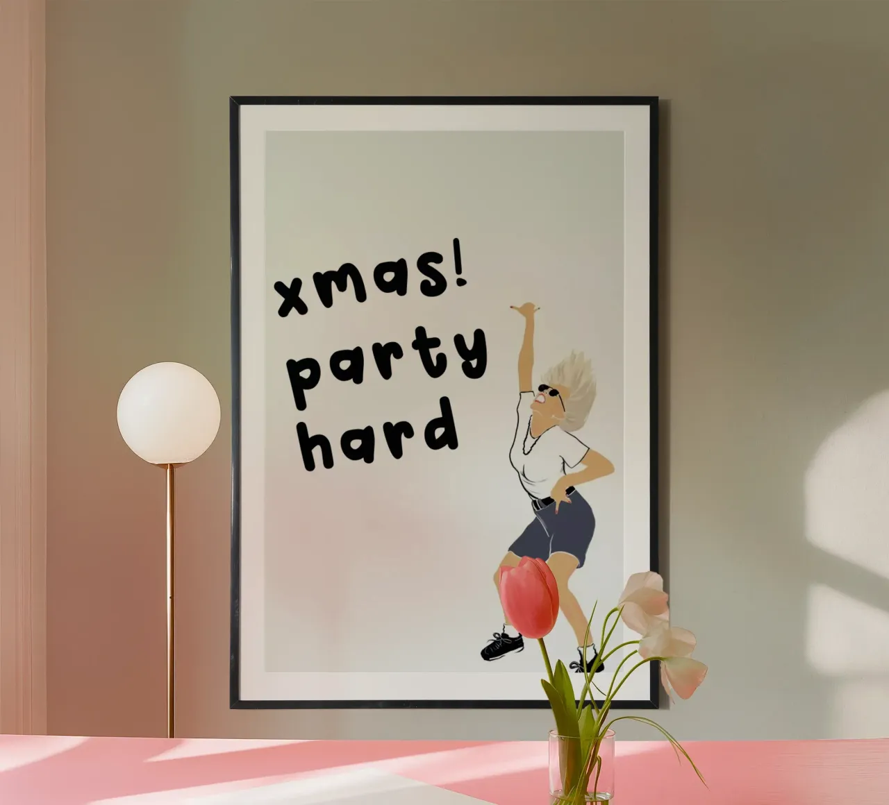 Party poster con telaio in alluminio da XOXO Arte