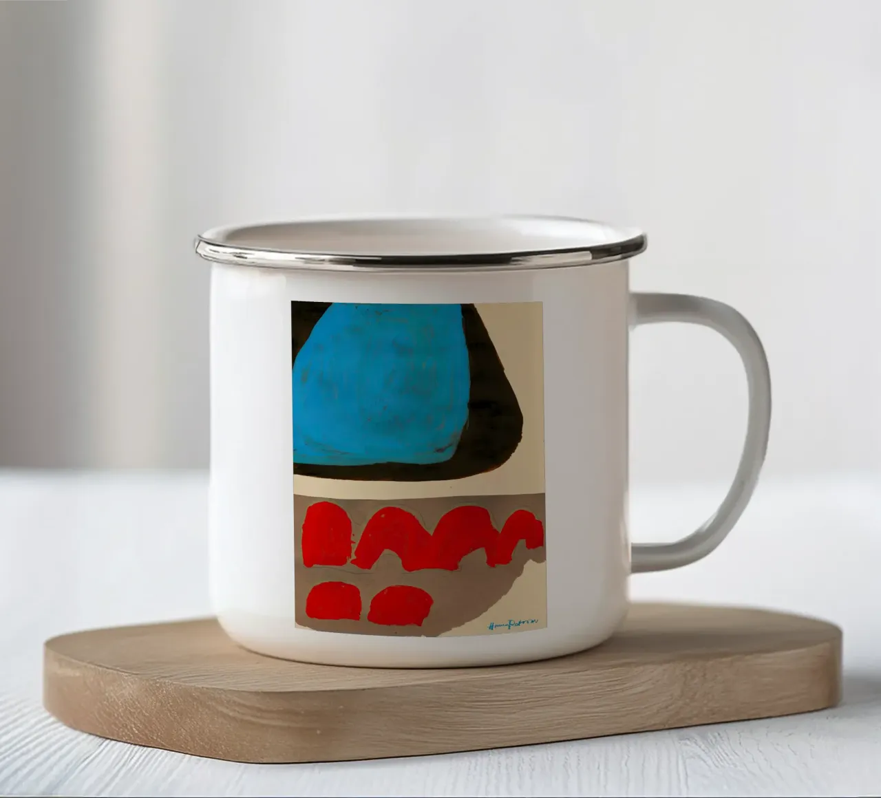 Hanna Peterson colori zoom crema tazza in smalto da Davidprint