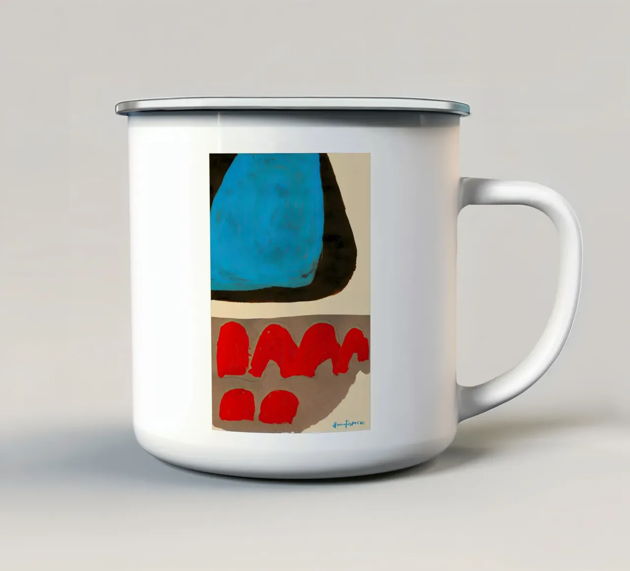 Hanna Peterson colori zoom crema tazza in smalto da Davidprint