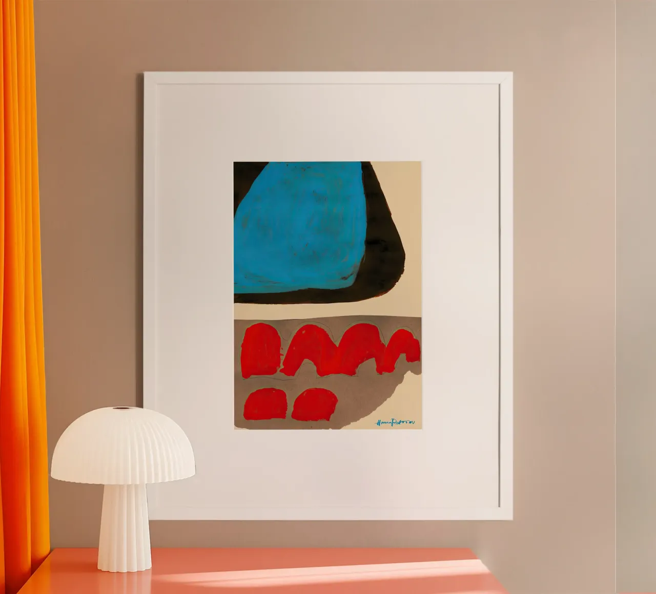 Hanna Peterson colori zoom crema poster con telaio in alluminio da Davidprint