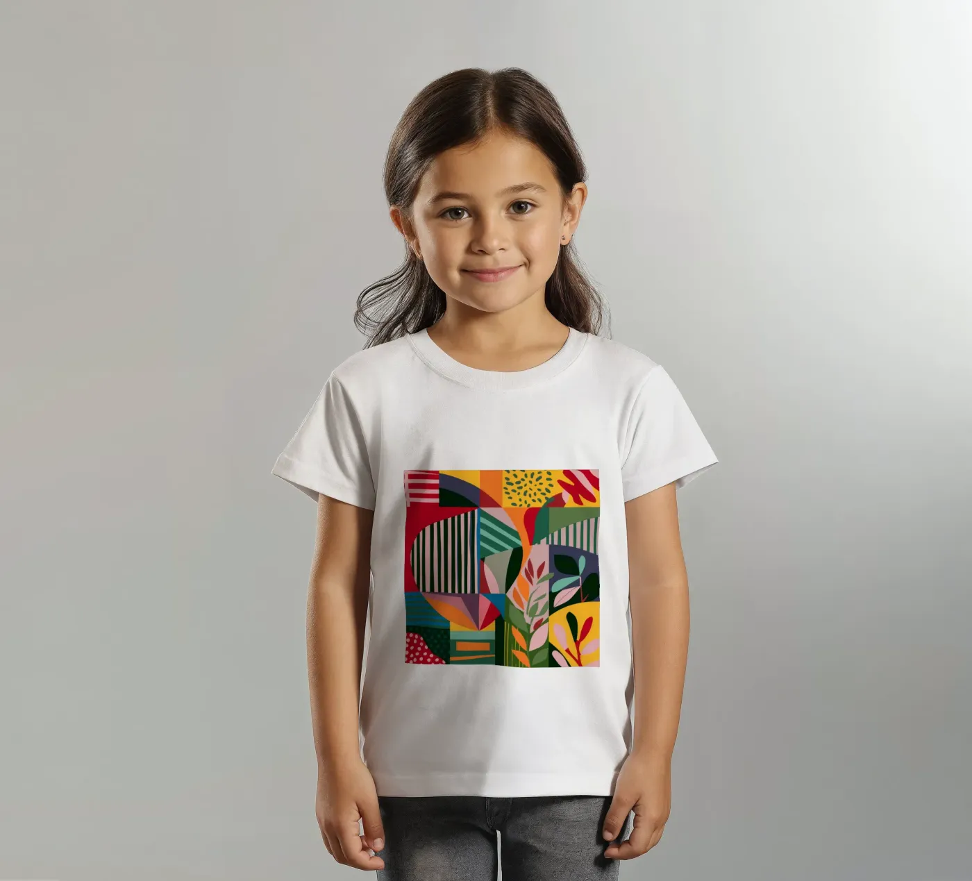 Abstract Patterned Foliage Kinder T-Shirt von FadeAura