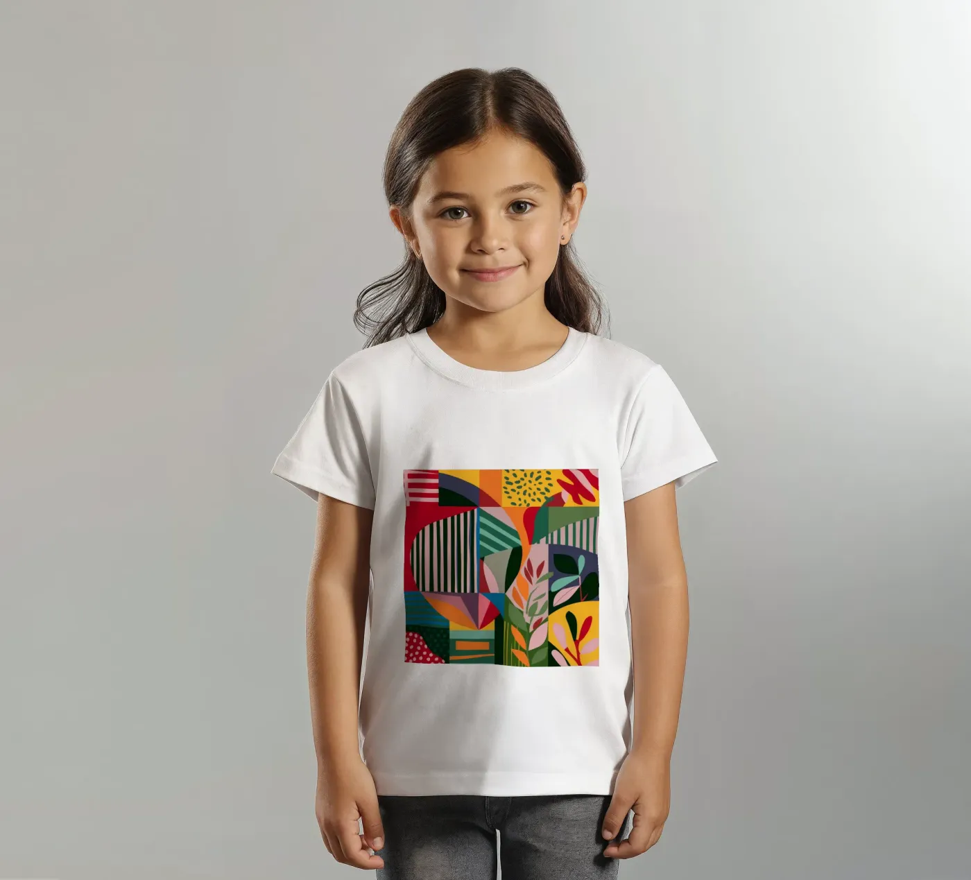 Abstract Patterned Foliage Kinder T-Shirt von FadeAura