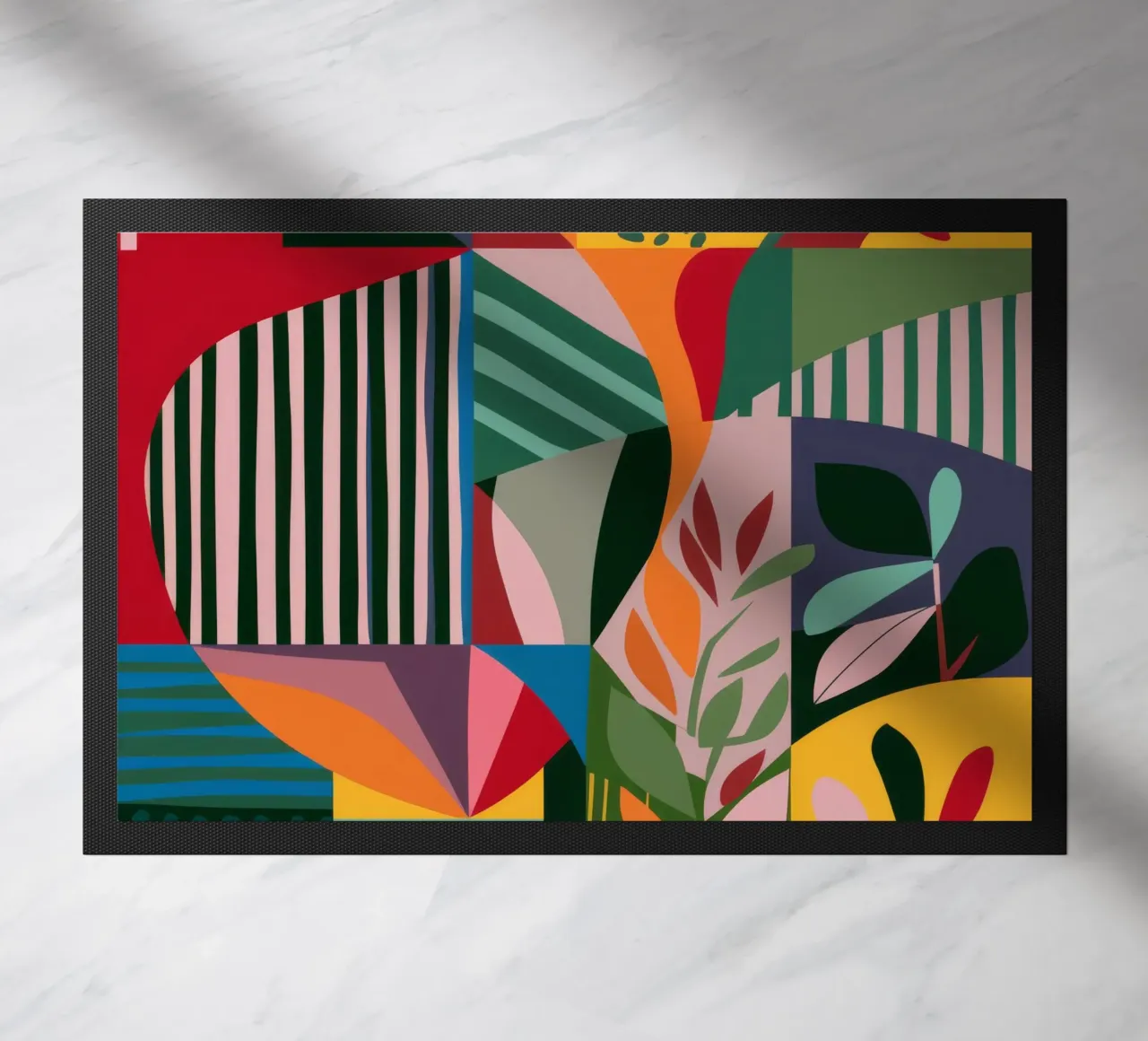 Abstract Patterned Foliage doormat by FadeAura
