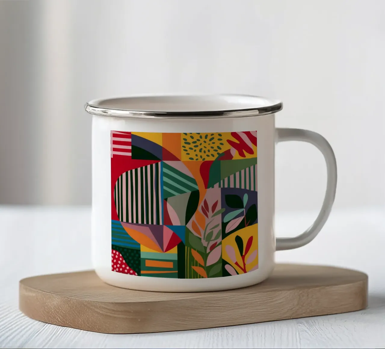 Fogliame astratto tazza in smalto da FadeAura
