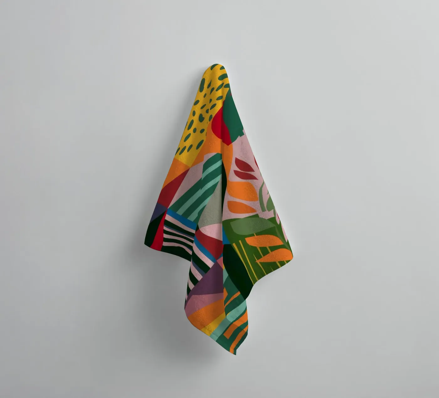 Feuillage à motifs abstraits serviette de bain de FadeAura