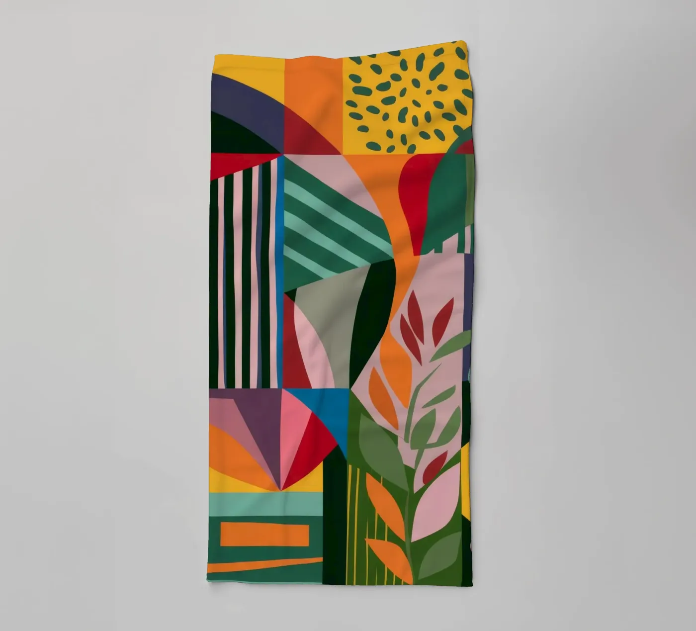 Feuillage à motifs abstraits serviette de bain de FadeAura