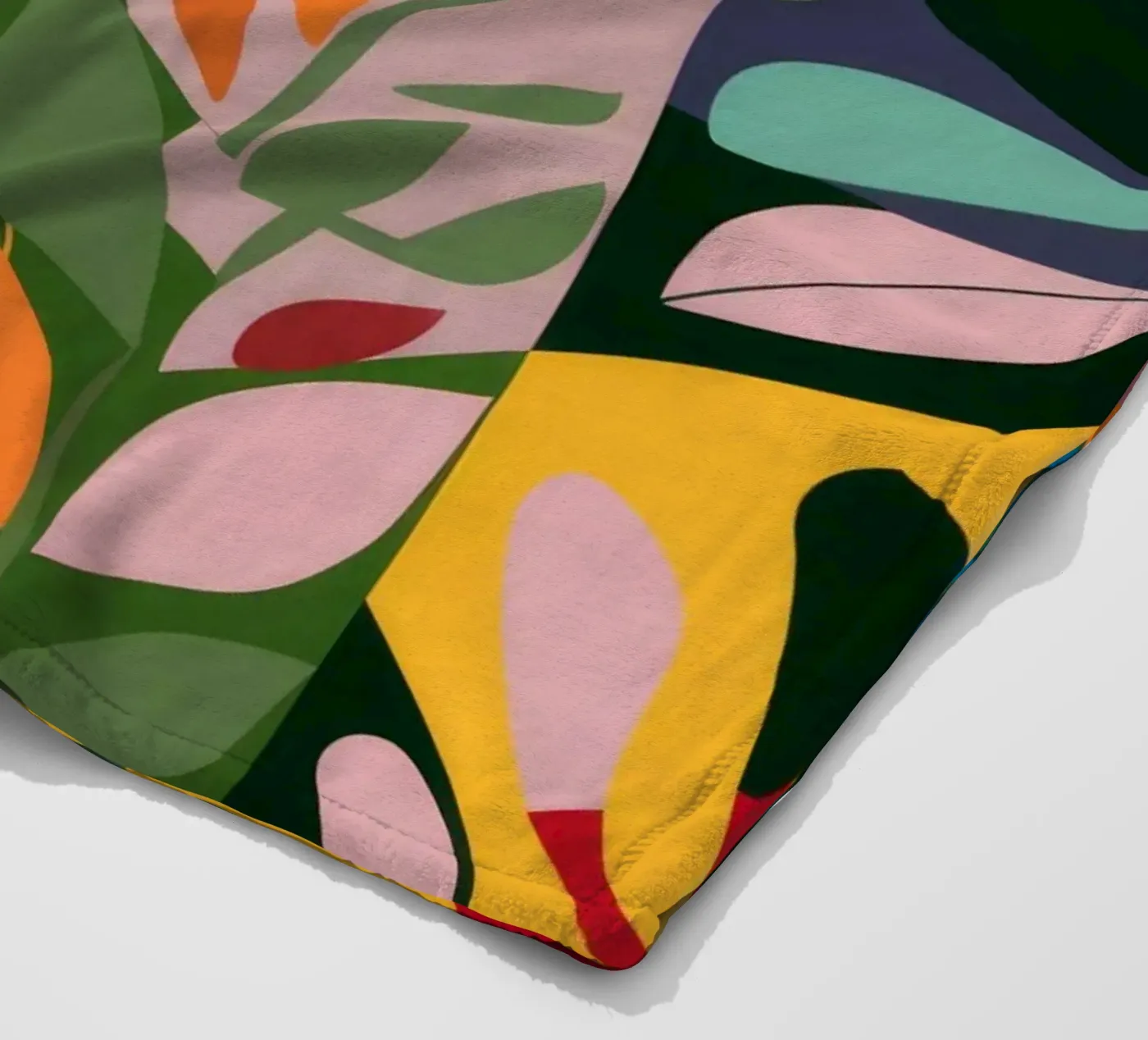 Abstract Patterned Foliage fleece blanket by FadeAura
