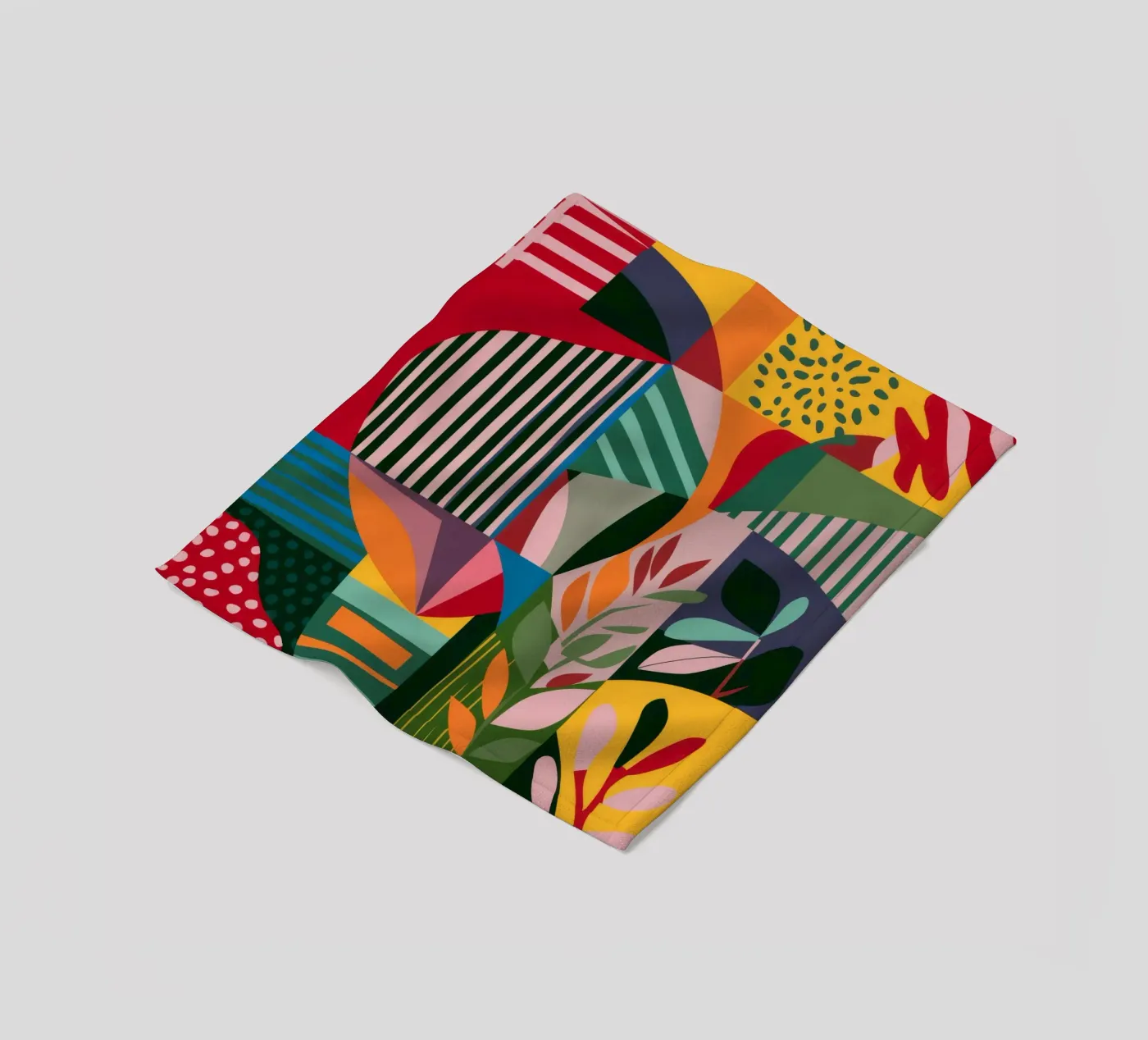 Abstract Patterned Foliage fleece blanket by FadeAura
