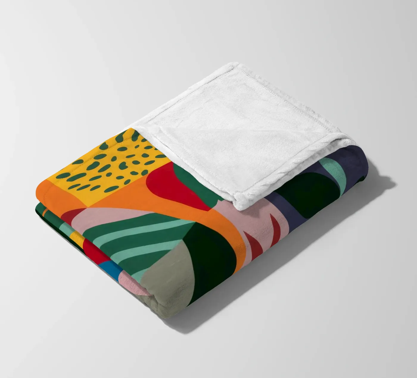 Abstract Patterned Foliage fleece blanket by FadeAura
