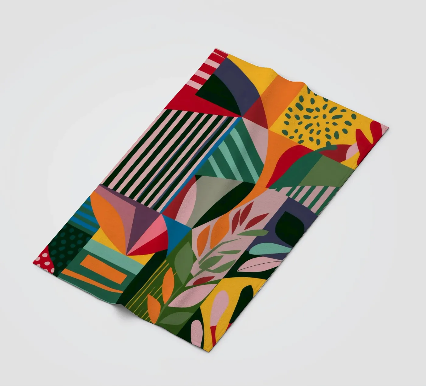 Abstract Patterned Foliage fleece blanket by FadeAura
