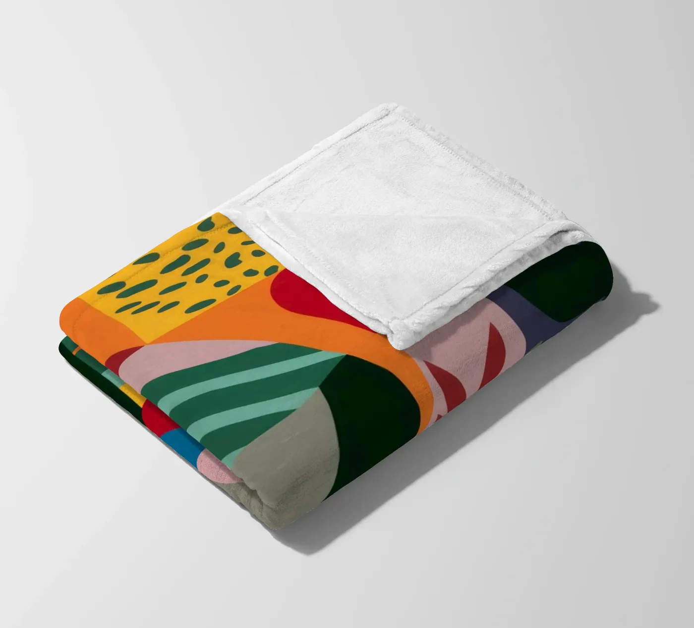 Abstract Patterned Foliage fleece blanket by FadeAura