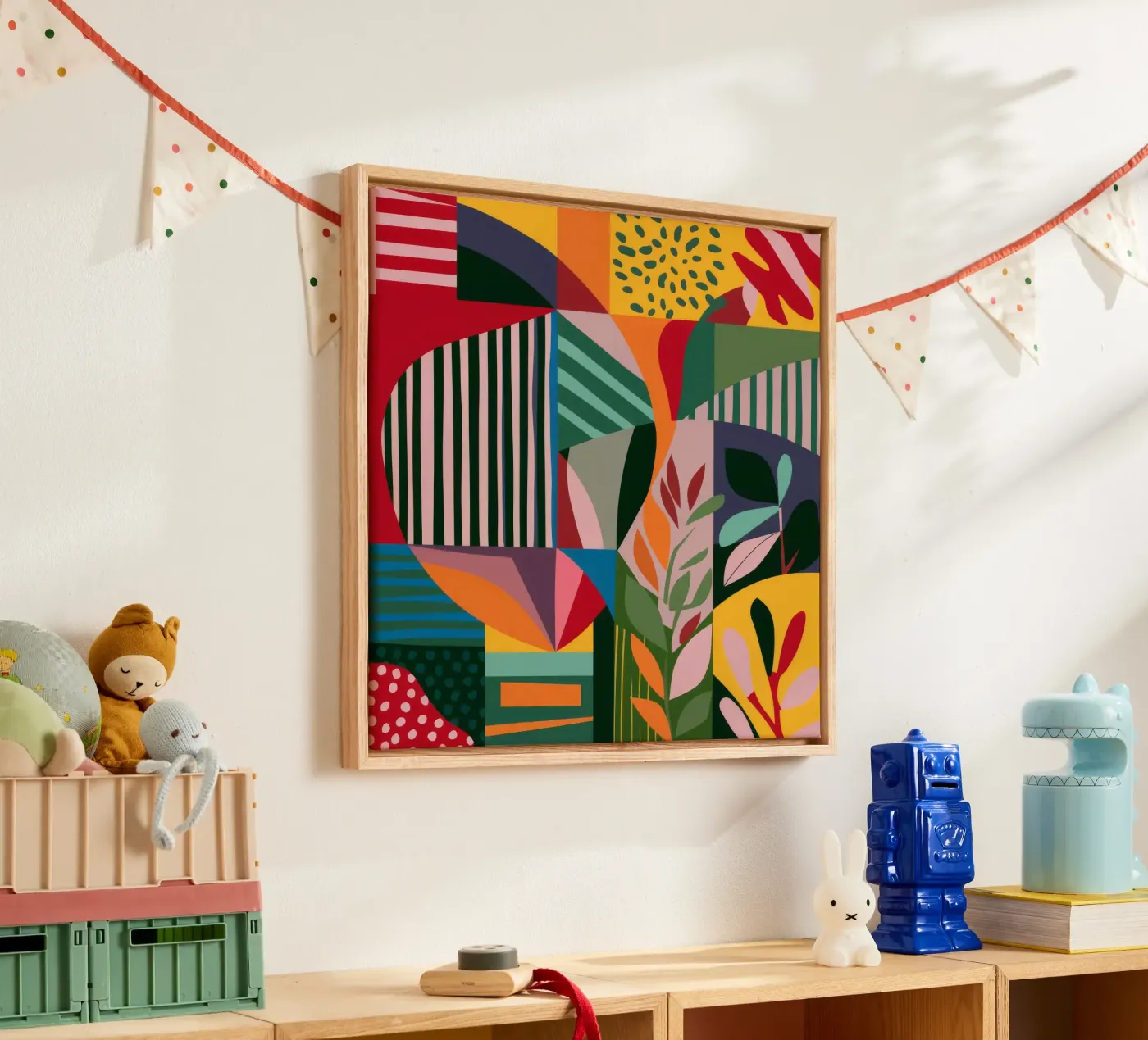 Abstract Patterned Foliage tela da FadeAura