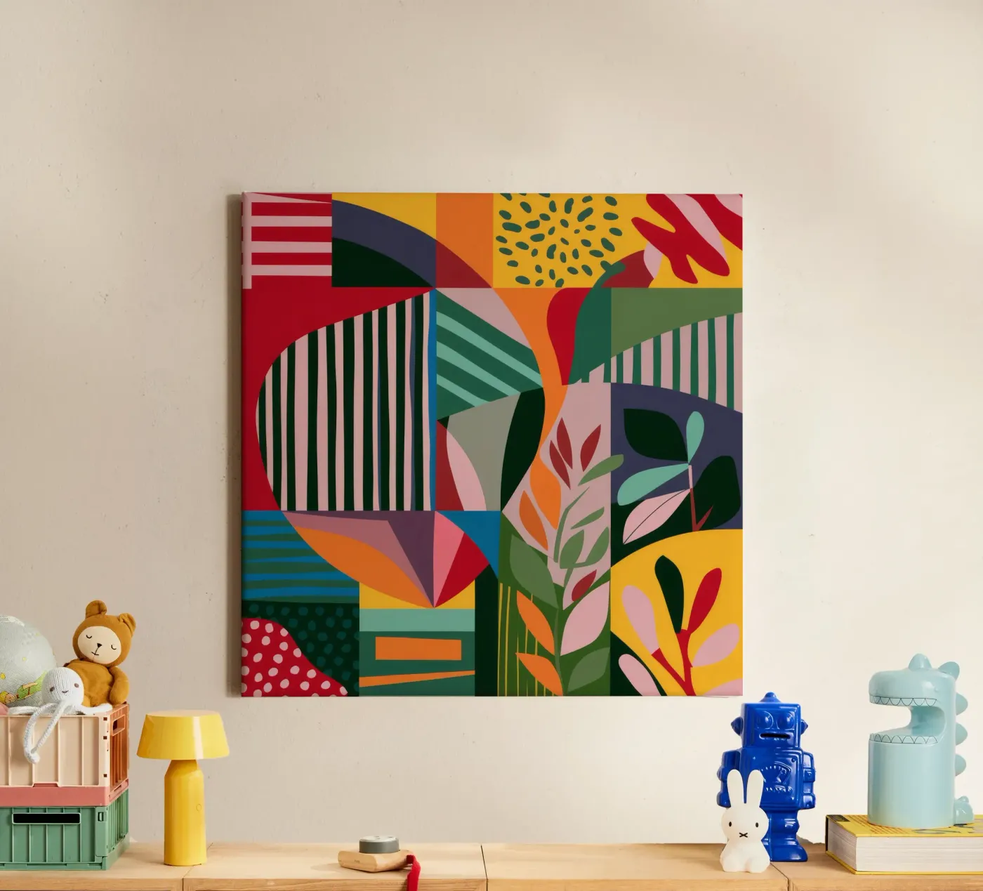 Abstract Patterned Foliage tela da FadeAura