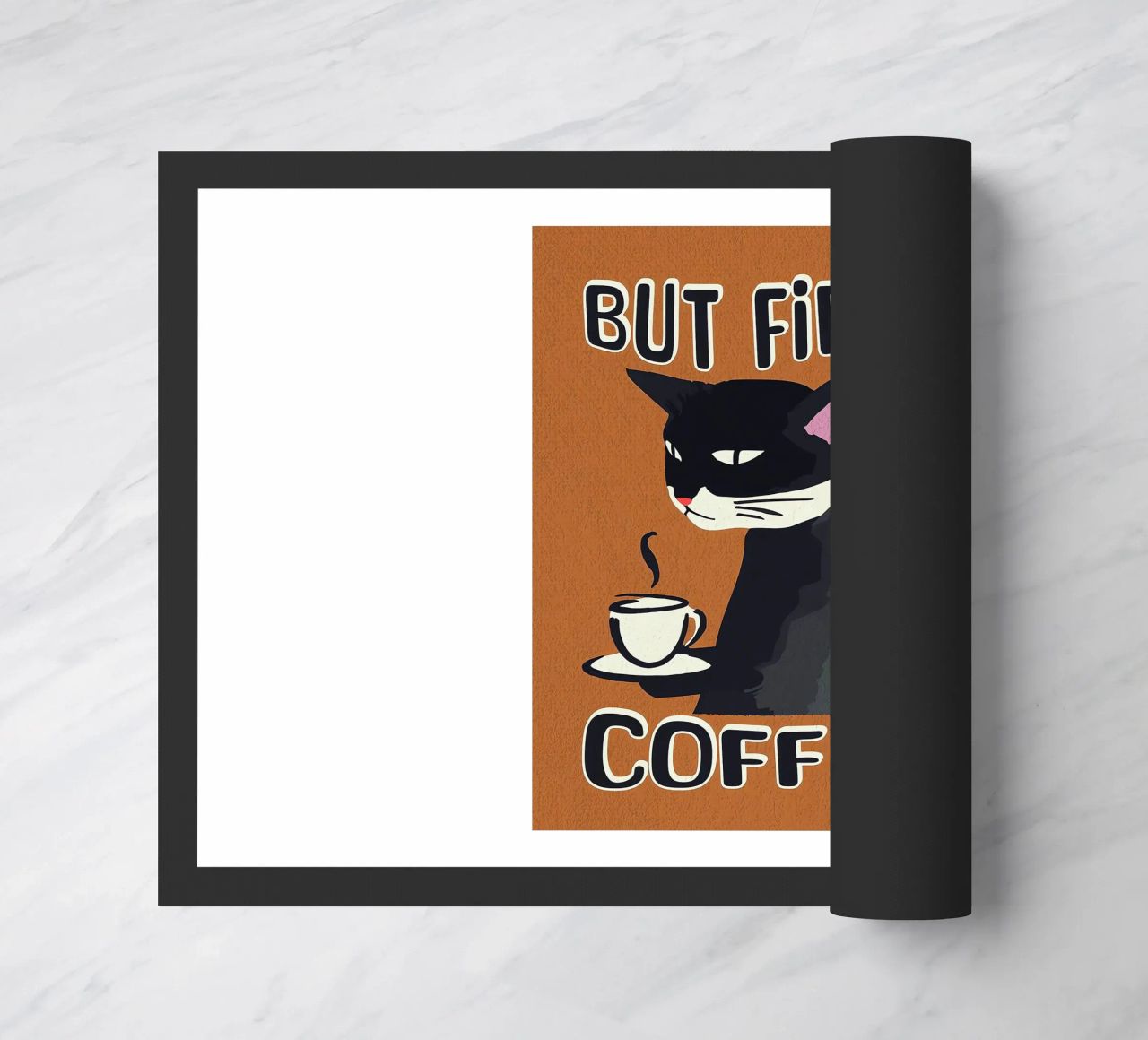 Gatto nero ma primo caffè zerbino da Arjun