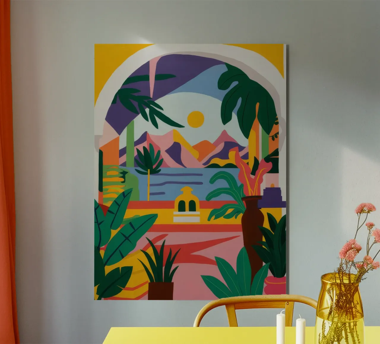 Arched Palm Vista forex plate by Muse Artworks