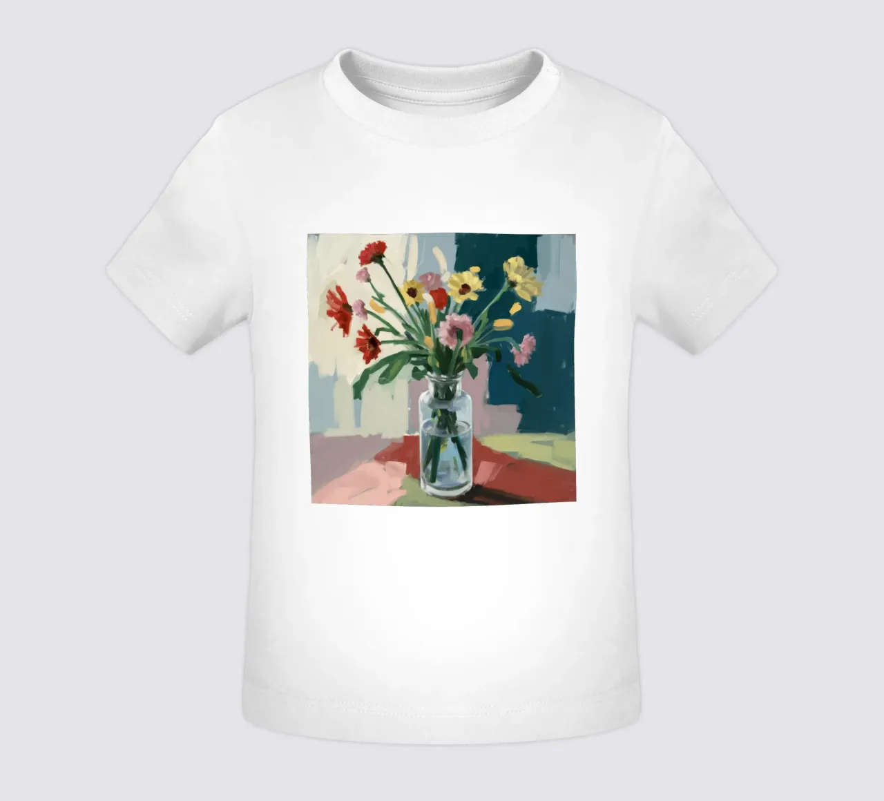 Vaso trasparente Moody Blooms maglietta neonato da Stone Decade
