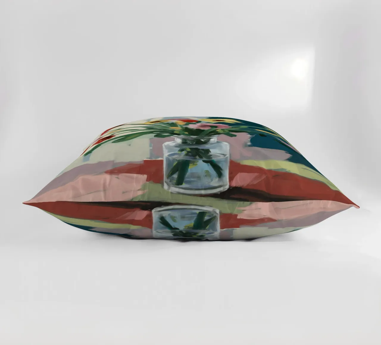 Klare Vase Moody Blooms Kissen von Stone Decade