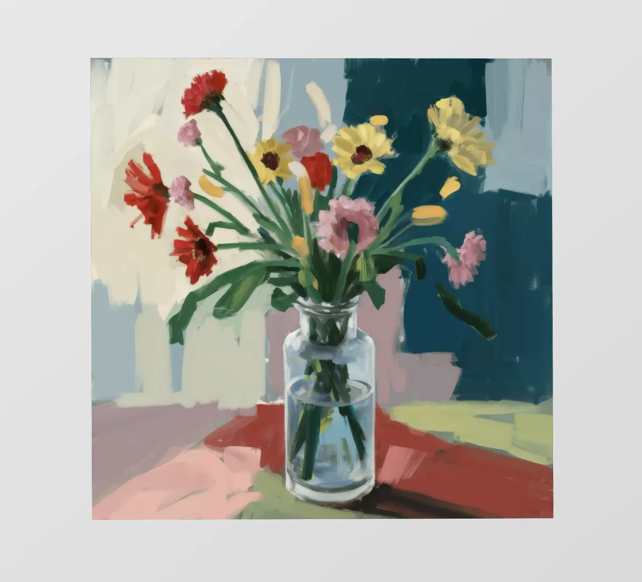 Vaso trasparente Moody Blooms telo in pvc da Stone Decade