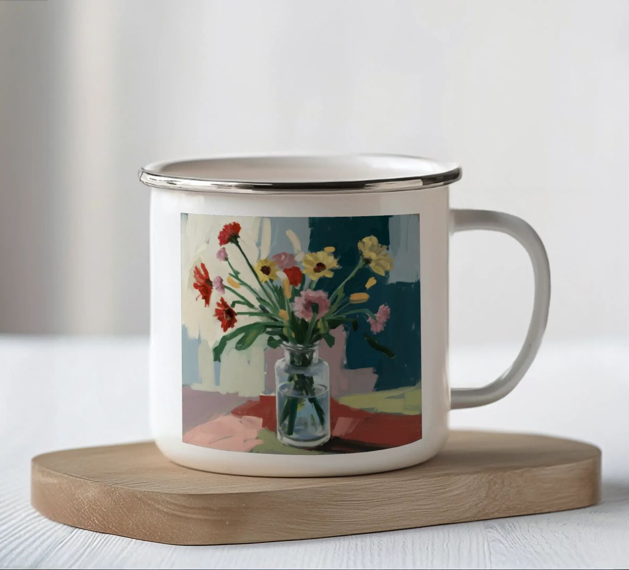 Vaso trasparente Moody Blooms tazza in smalto da Stone Decade