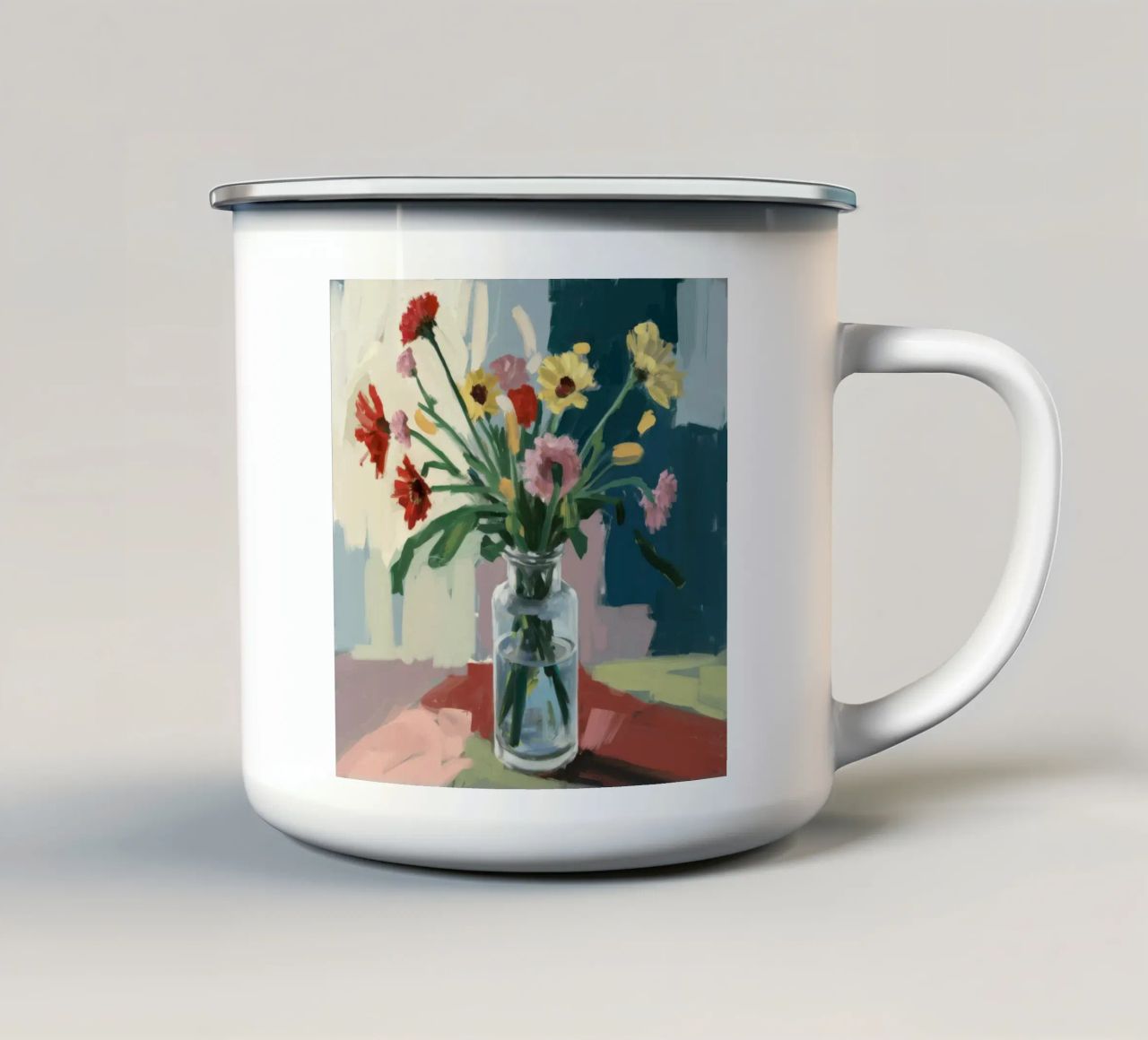 Vaso trasparente Moody Blooms tazza in smalto da Stone Decade
