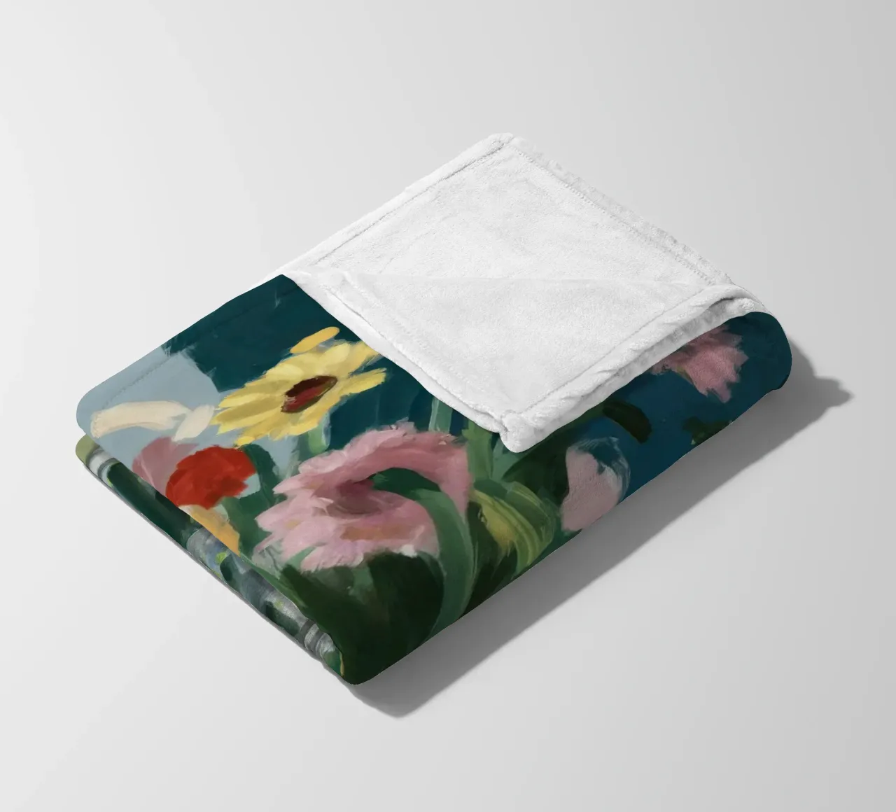 Vaso trasparente Moody Blooms coperta in pile da Stone Decade