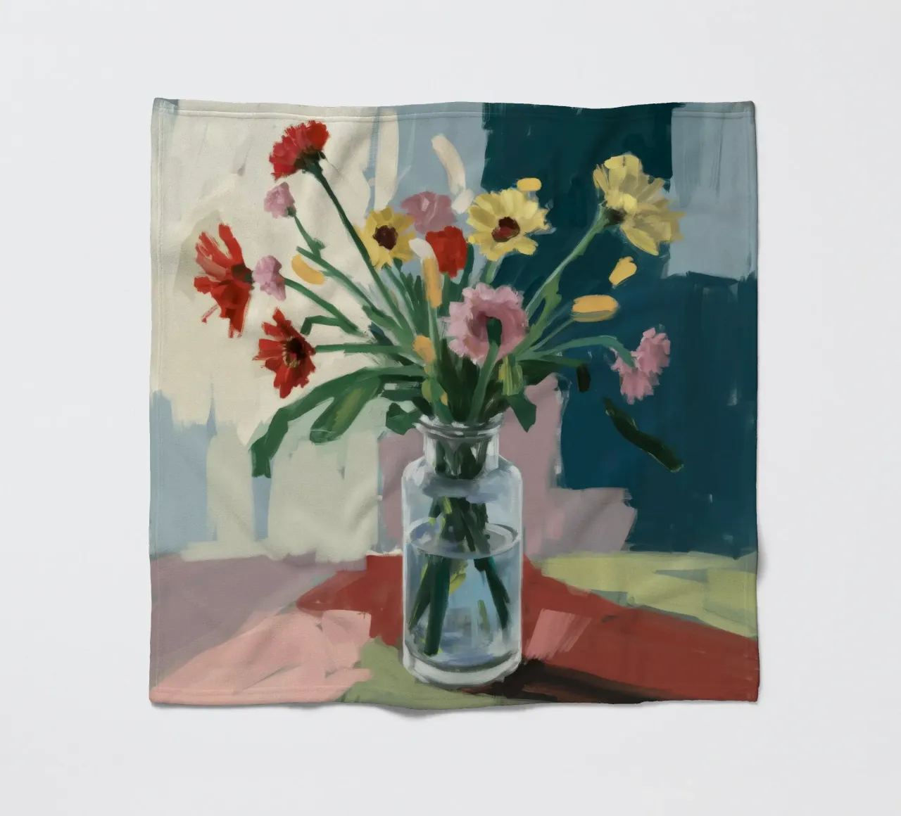 Vaso trasparente Moody Blooms coperta in pile da Stone Decade