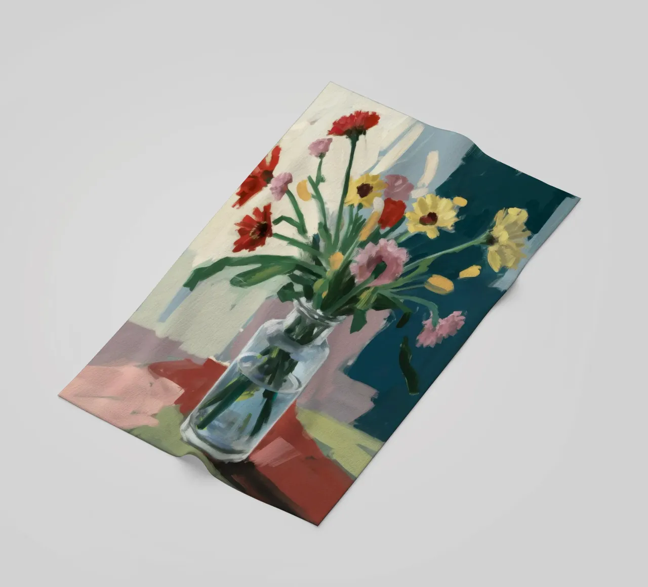 Vaso trasparente Moody Blooms telo mare da Stone Decade