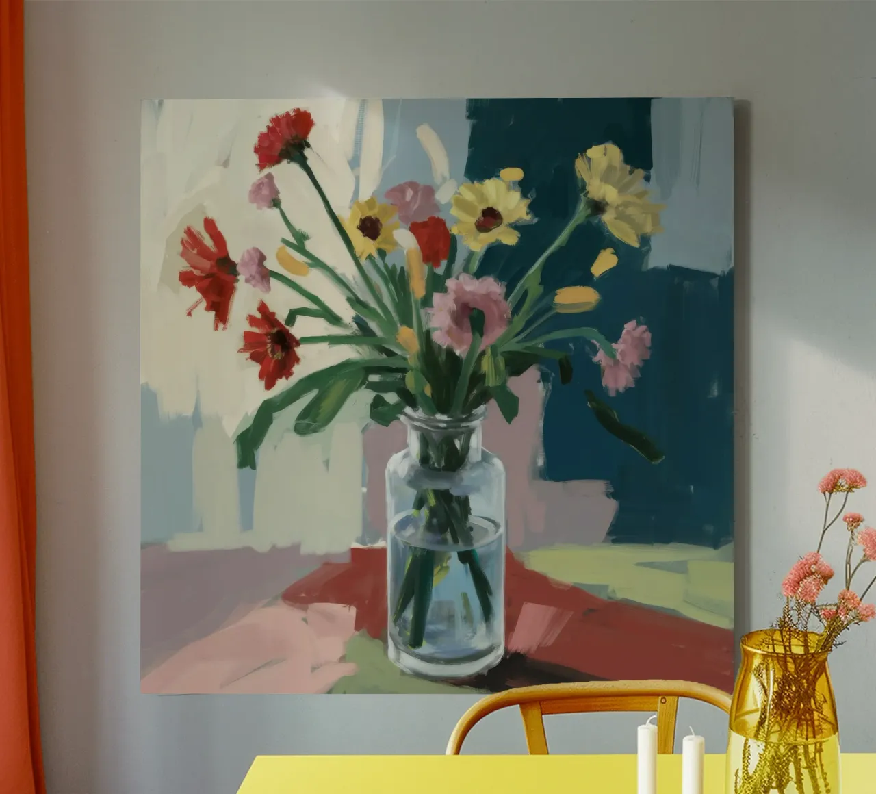 Vaso trasparente Moody Blooms tela da Stone Decade