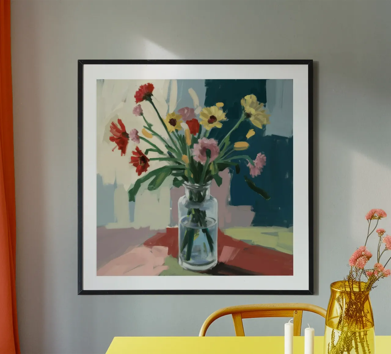Vaso trasparente Moody Blooms poster da Stone Decade