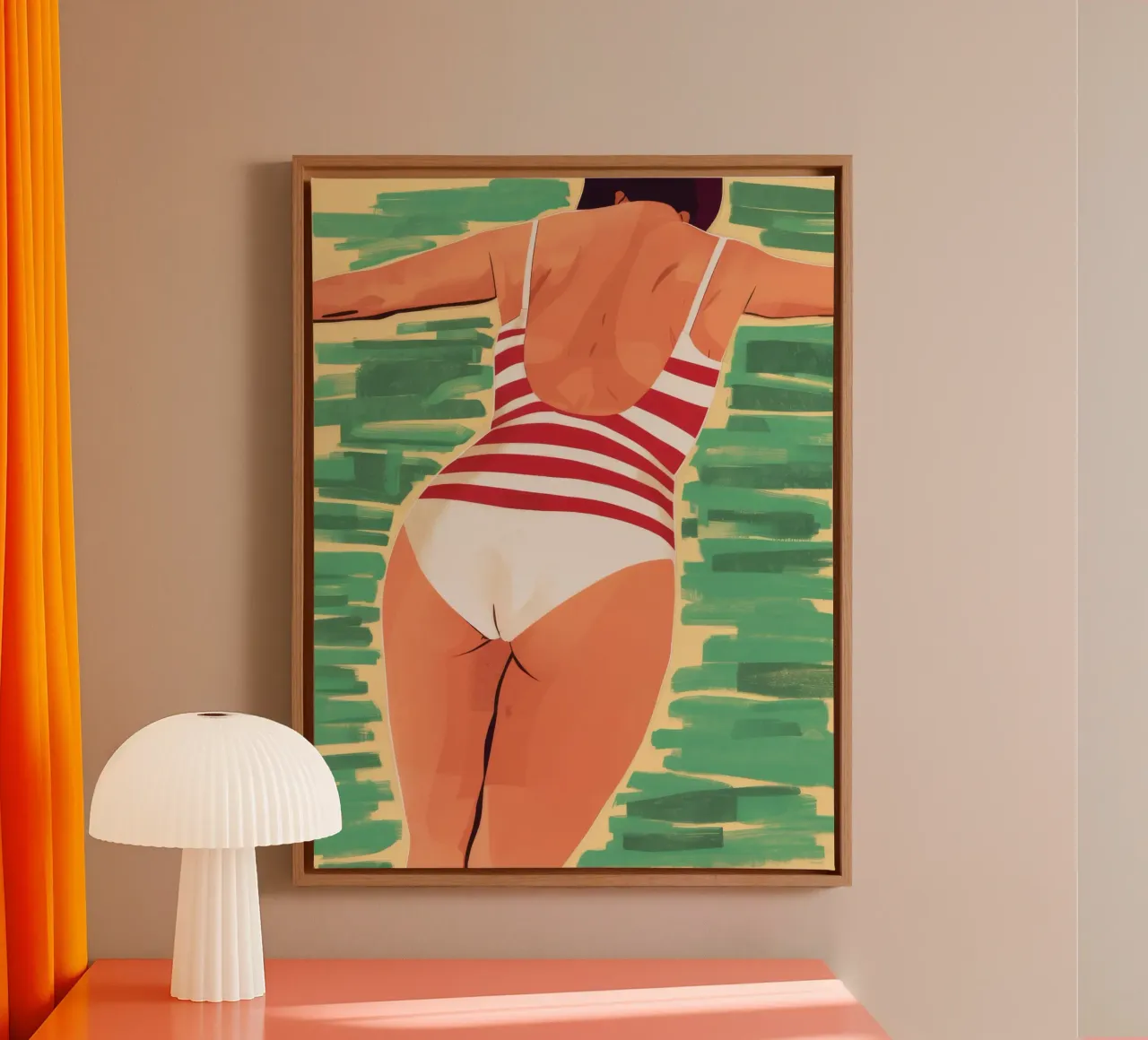 Red Stripe Summer canvas by FadeAura