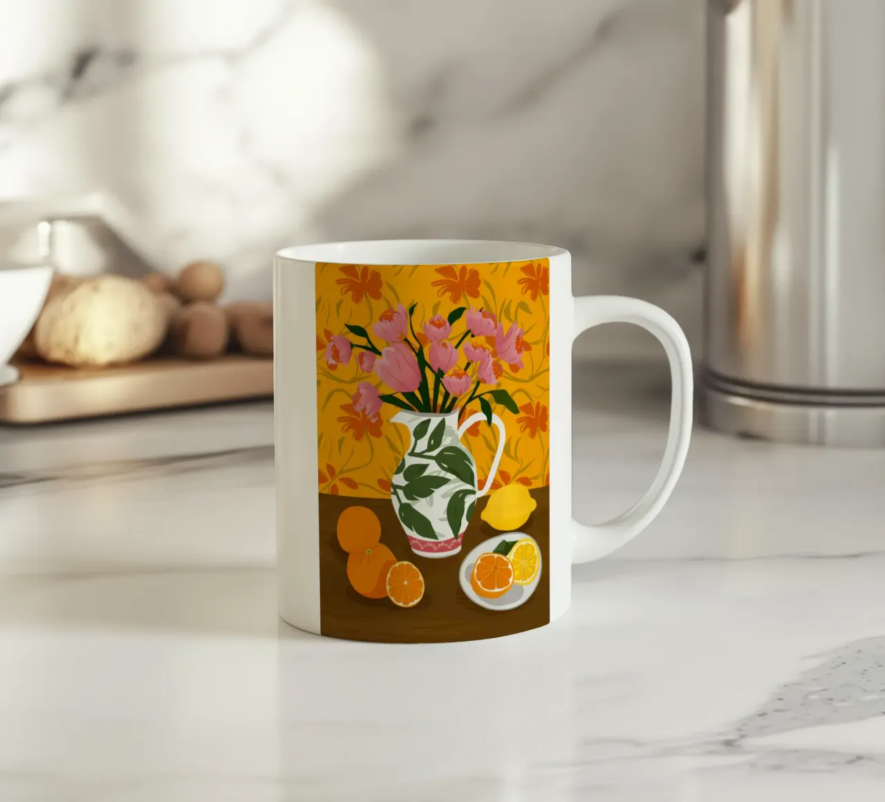 Medley di arance e limoni tazza in ceramica da Stone Decade